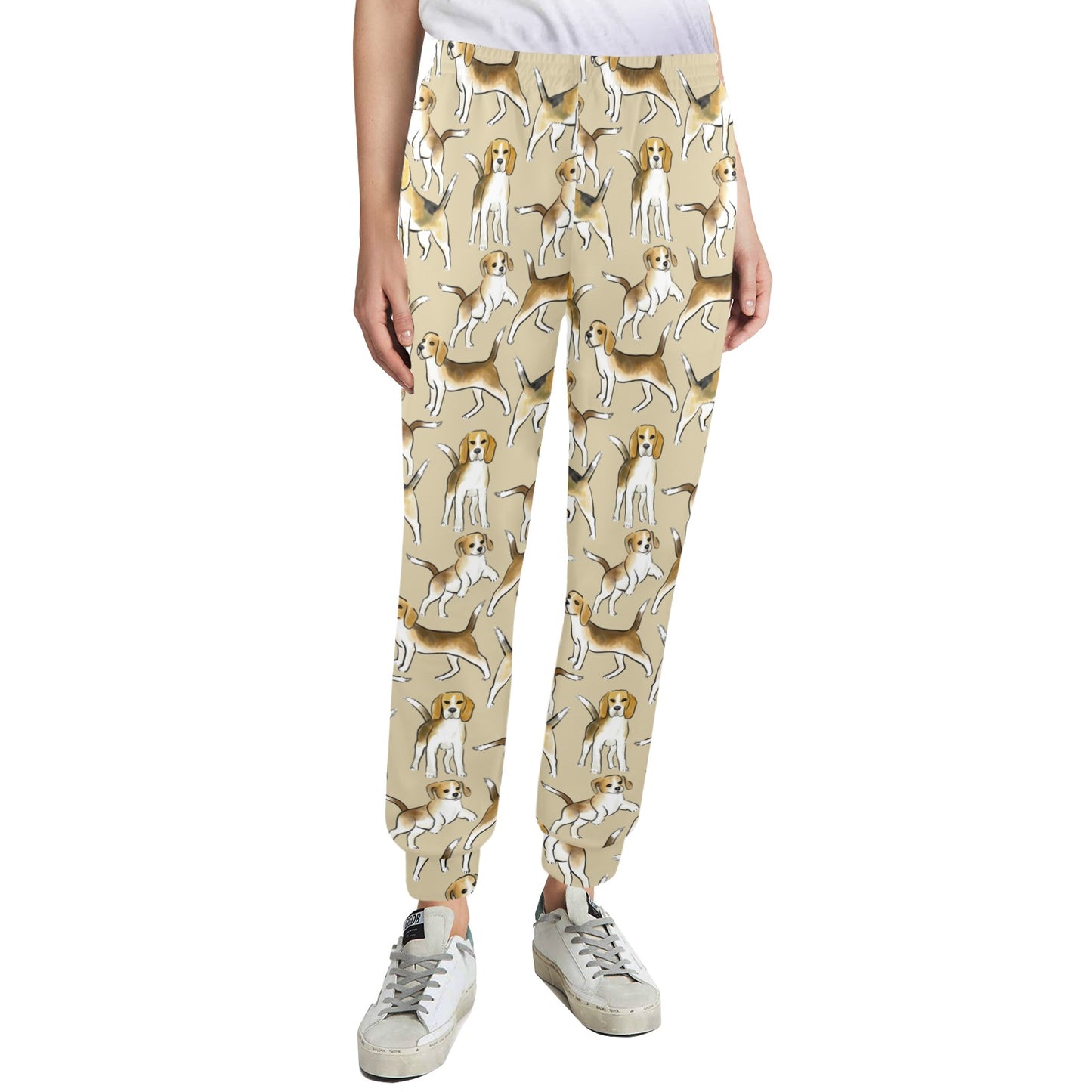 Beagle Pattern Print Design 04 Women's Casual Track Pants