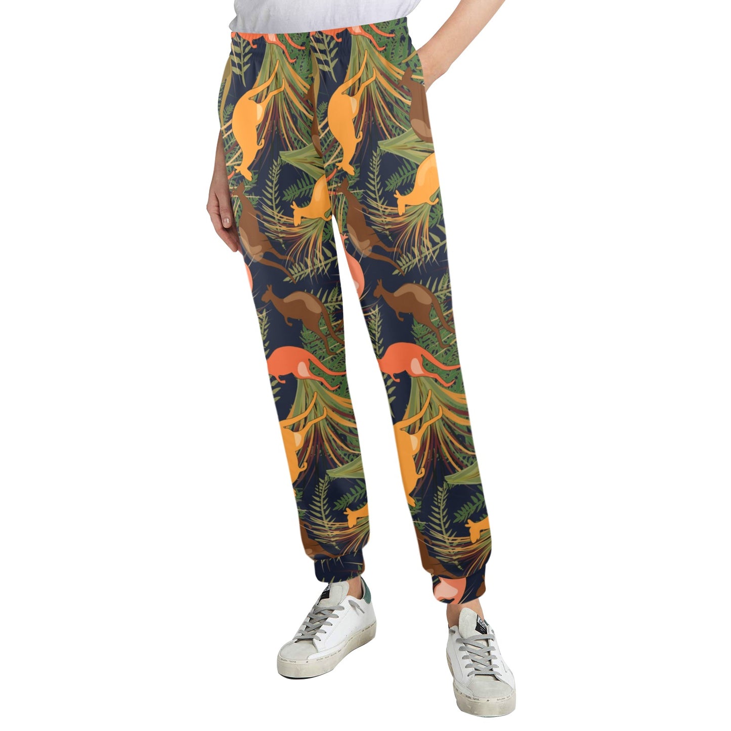 Kangaroos Pattern Print Design 07 Women's Casual Track Pants