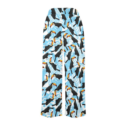 Toucan Print Design LKS303 Women's Wide Leg Lounge Pants