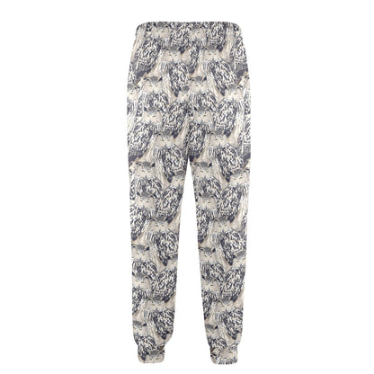Owl Realistic Themed Design Print Men's Casual Track Pants