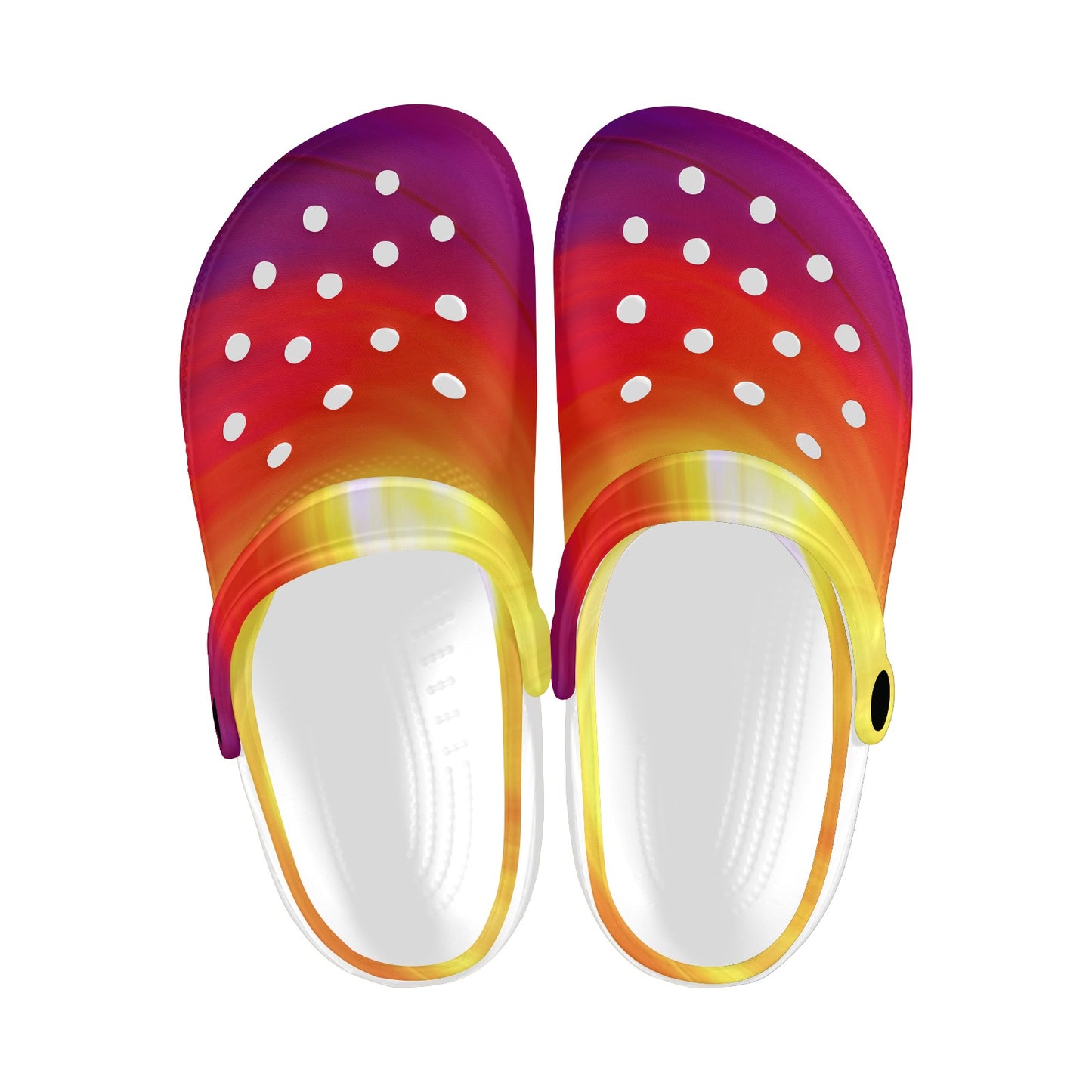 Vortex Twist Swirl Flame Themed Unisex Clogs Shoes