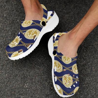 Anchor Luxury Pattern Unisex Clogs Shoes