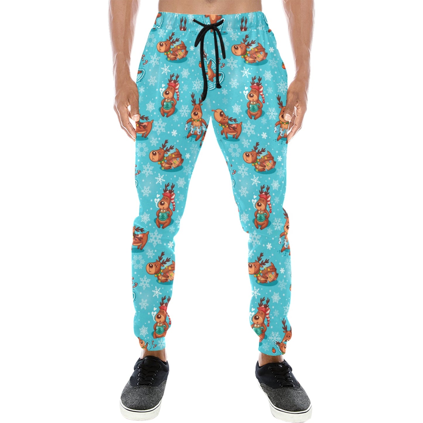 Reindeer Print Design LKS402 Men's Sweatpants