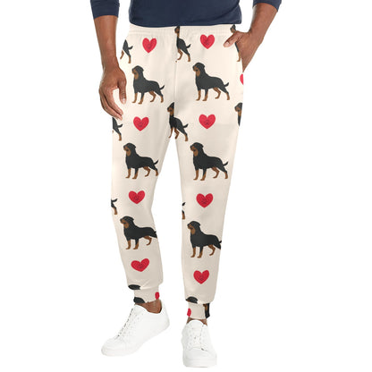 Rottweiler Pattern Print Design A02 Men's Casual Track Pants