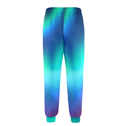 Aurora Borealis Pattern Print Design 02 Men's Casual Track Pants