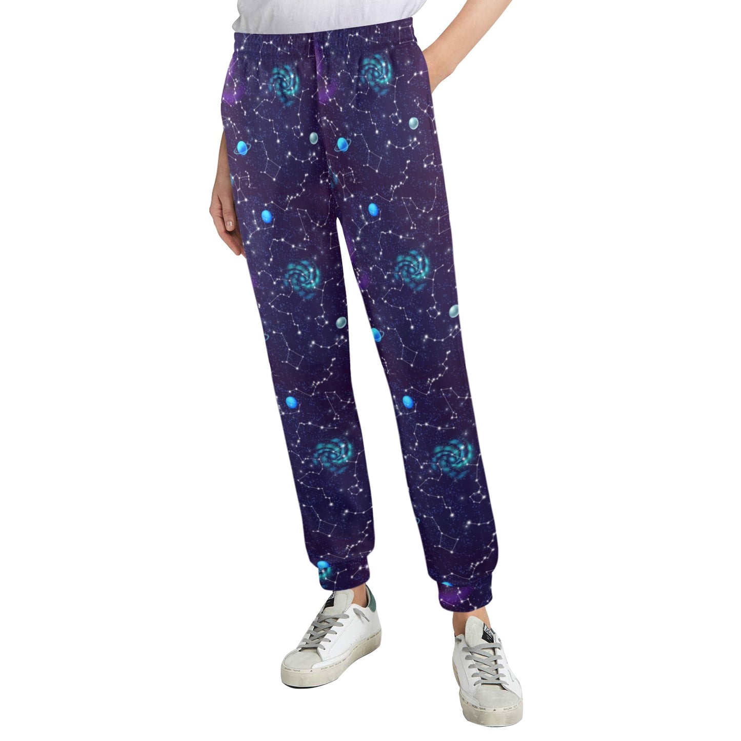 Zodiac Galaxy Design Print Women's Casual Track Pants