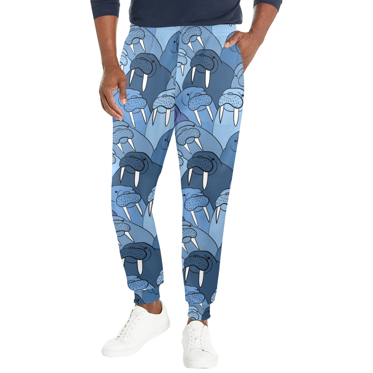 Walrus Pattern Print Design 01 Men's Casual Track Pants