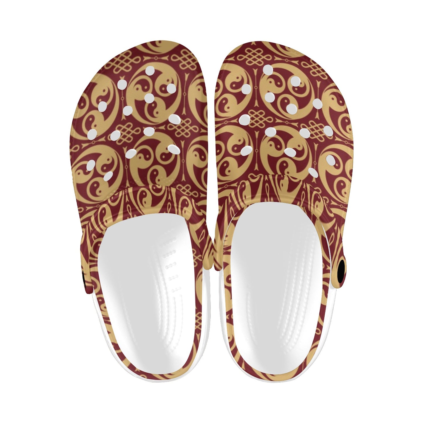 Yin Yang Style Pattern Design Print Unisex Clogs Shoes