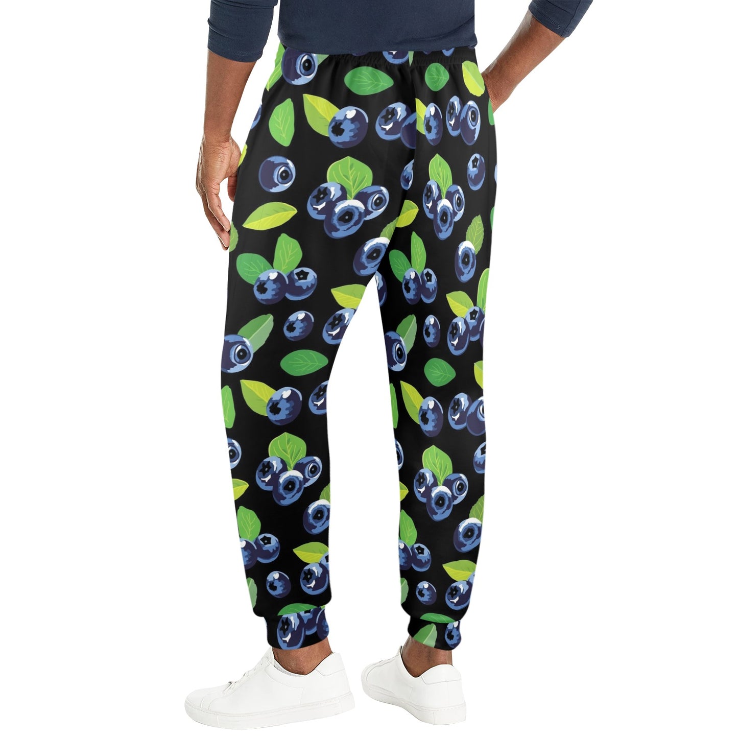Blueberry Pattern Print Design BB03 Men's Casual Track Pants