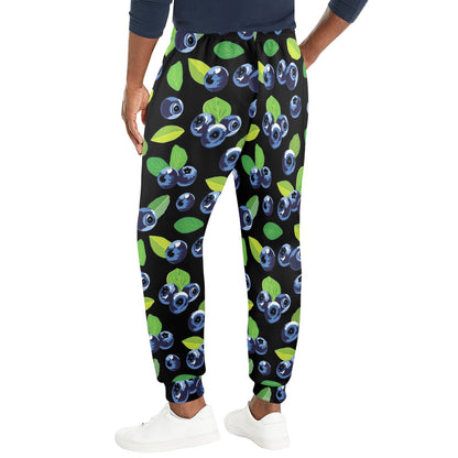 Blueberry Pattern Print Design BB03 Men's Casual Track Pants