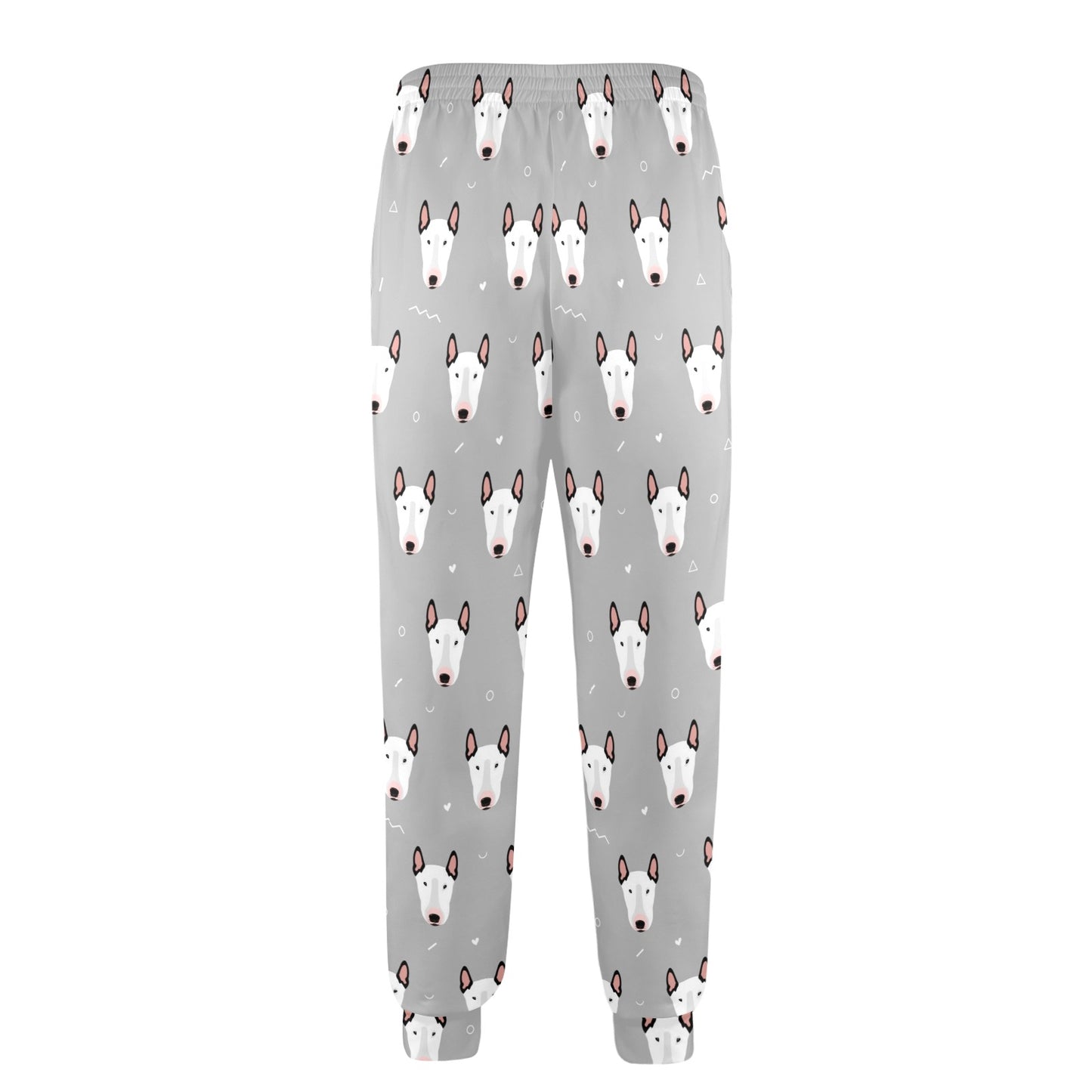 Bull Terrier Head Print Pattern Men's Casual Track Pants