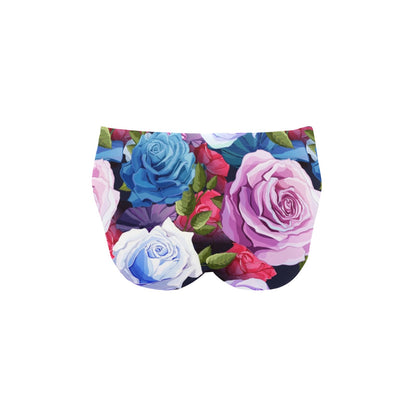 Rose Pattern Print Design RO09 Men's Swimming Briefs