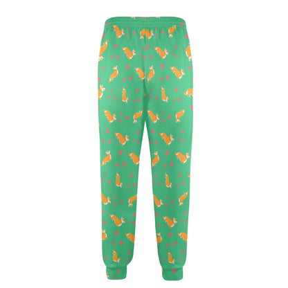 Cardigan Welsh Corgis Pattern Print Design 03 Men's Casual Track Pants