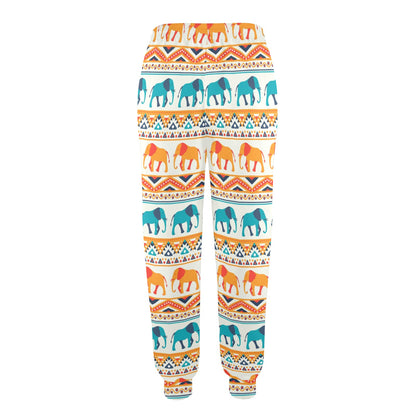Elephant Aztec Ethnic Print Pattern Women's Casual Track Pants