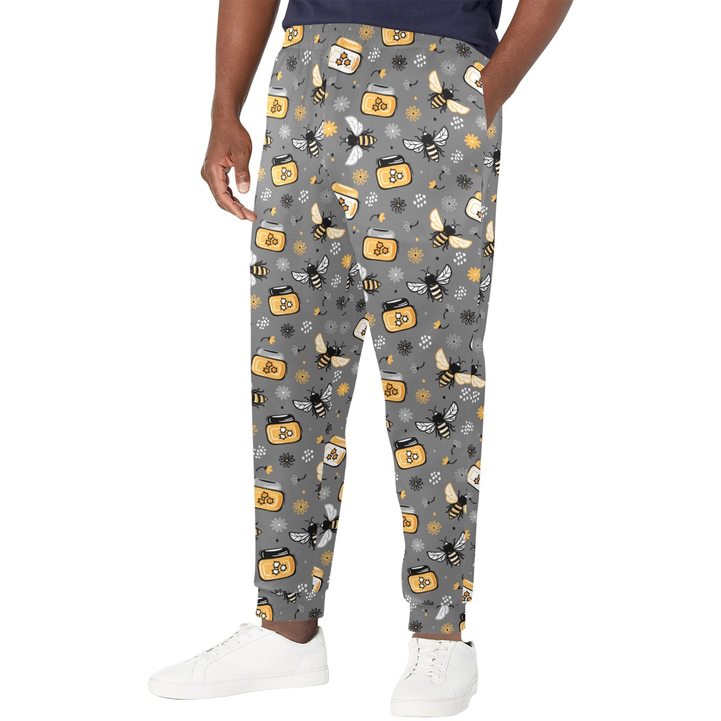 Honey Bee Print Design LKS301 Men's Casual Track Pants