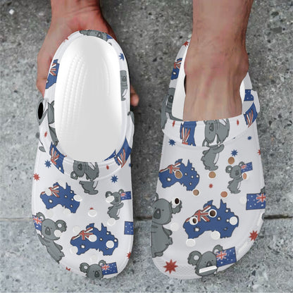 Koala Australia Day Themed Design Unisex Clogs Shoes