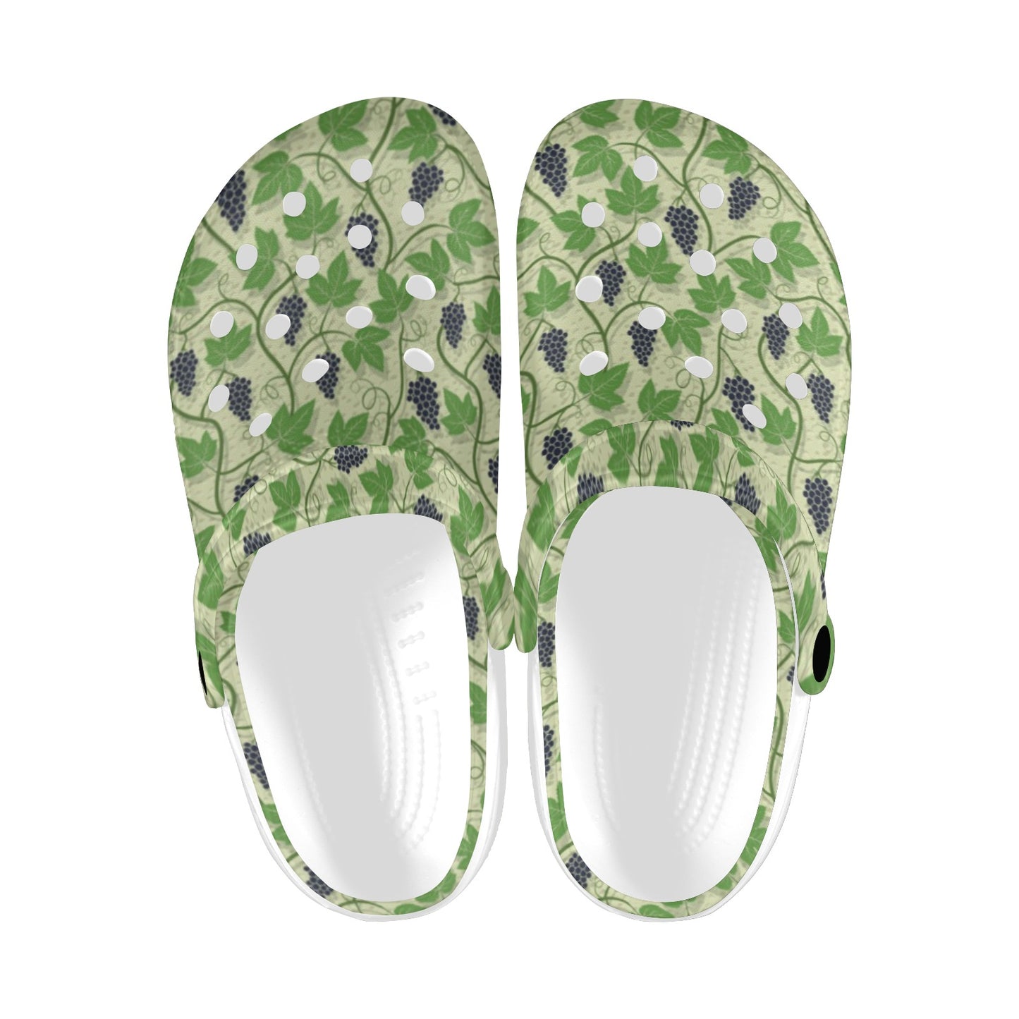Wine Grape Thmed Print Unisex Clogs Shoes
