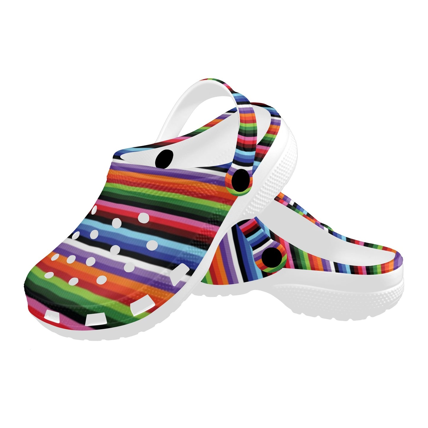 Serape Design Unisex Clogs Shoes