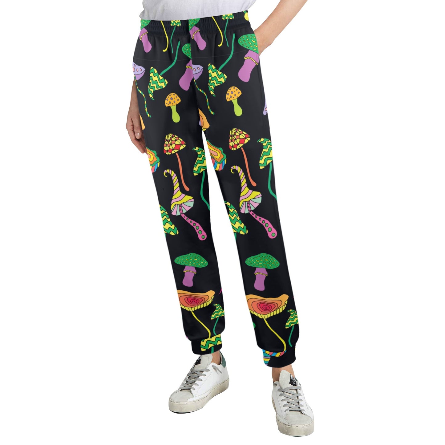 Psychedelic Mushroom Pattern Print Design A02 Women's Casual Track Pants