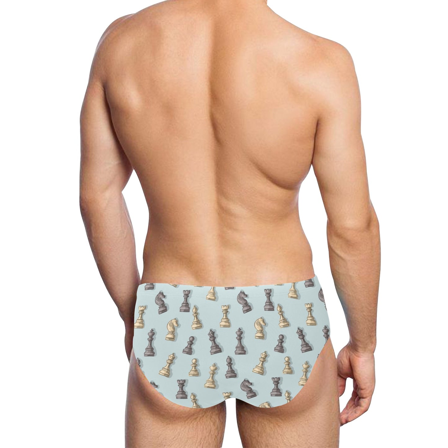 Chess Pattern Print Design 02 Men's Swimming Briefs