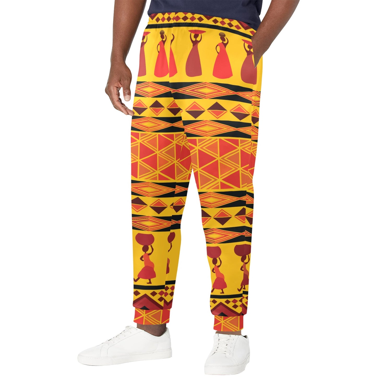 African Pattern Print Design 01 Men's Casual Track Pants