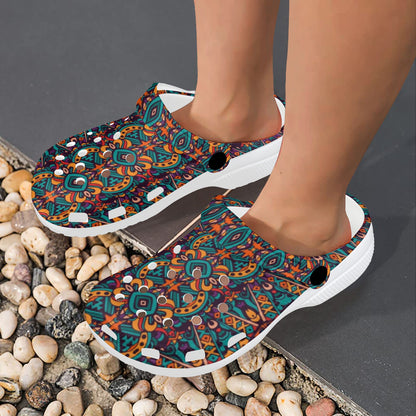 Ethnic Style Print Pattern Unisex Clogs Shoes