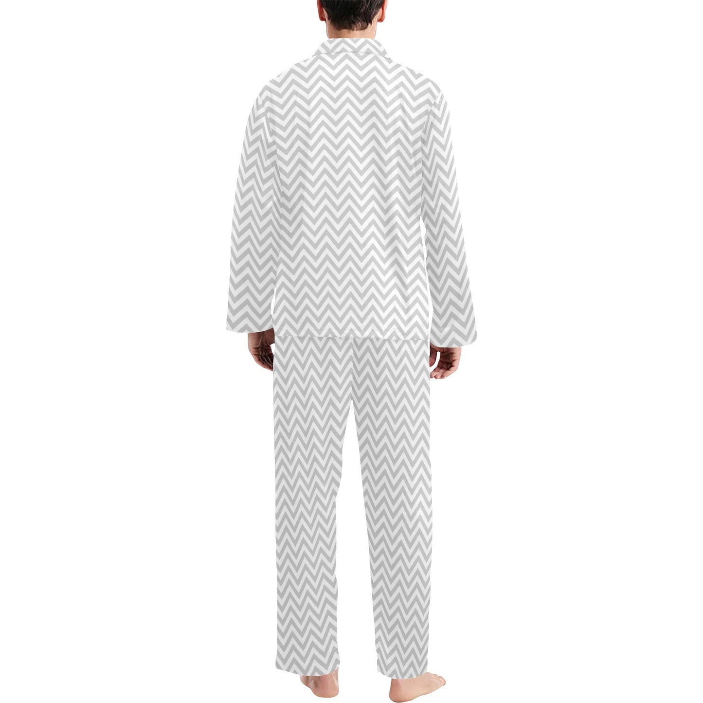 Chevron Print Design LKS401 Men's Long Pajama Set