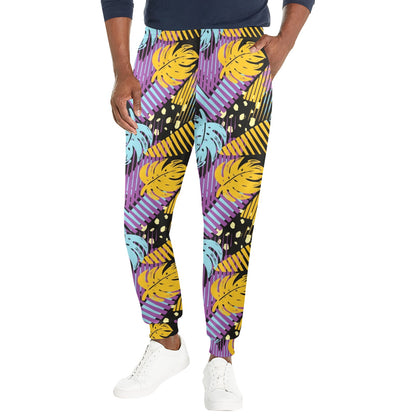 funky Design Print Pattern JJ0237 Men's Casual Track Pants