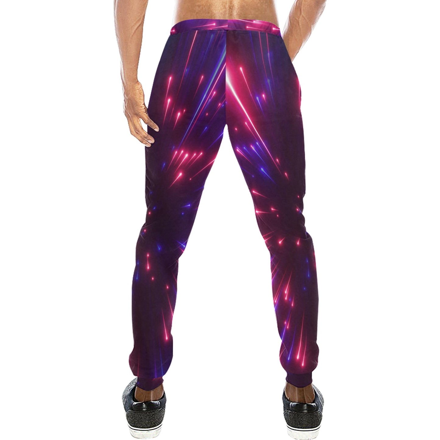 Celestial Purple Blue Neon Speed Light Men's Sweatpants