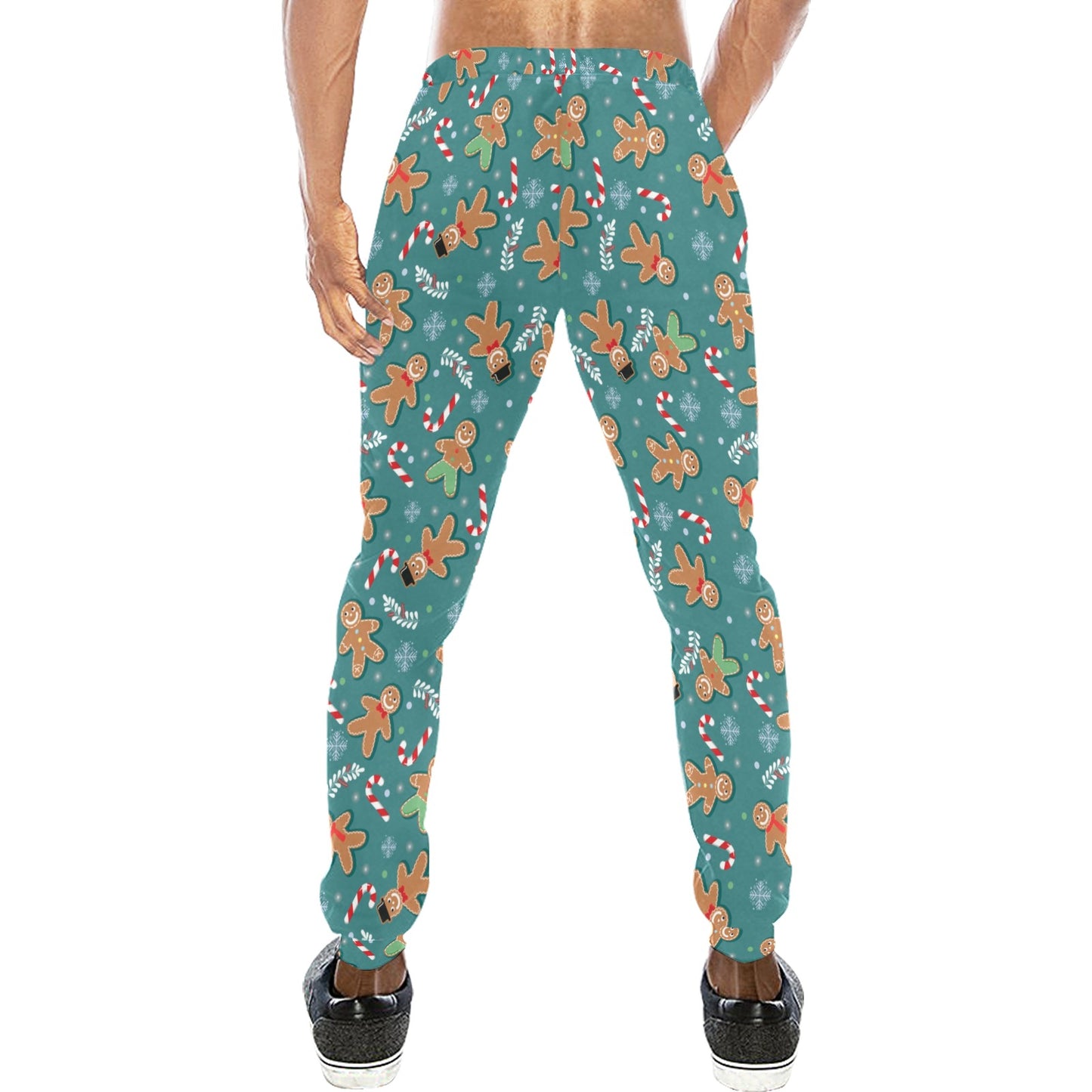 Gingerbread Pattern Print Design 05 Men's Sweatpants