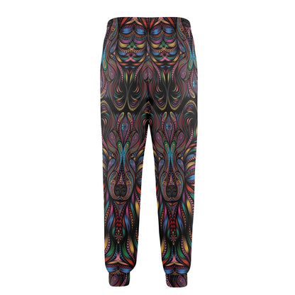 Colorful Art Wolf Men's Casual Track Pants