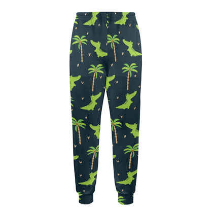 Alligator Pattern Print Design 02 Men's Casual Track Pants