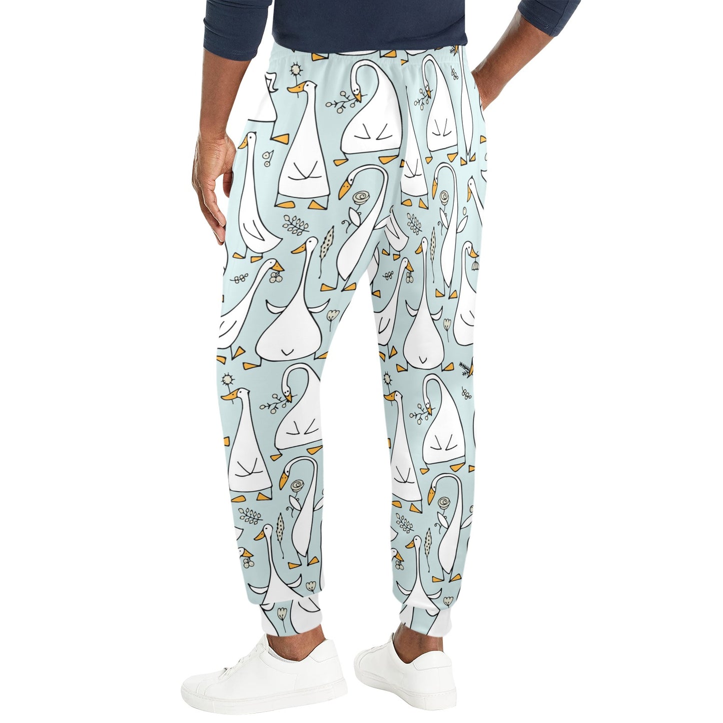 Goose Pattern Print Design 03 Men's Casual Track Pants