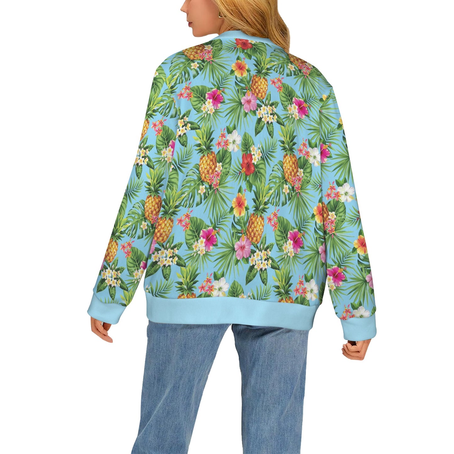 Pineapple Hawaiian flower Tropical Women's Cardigan