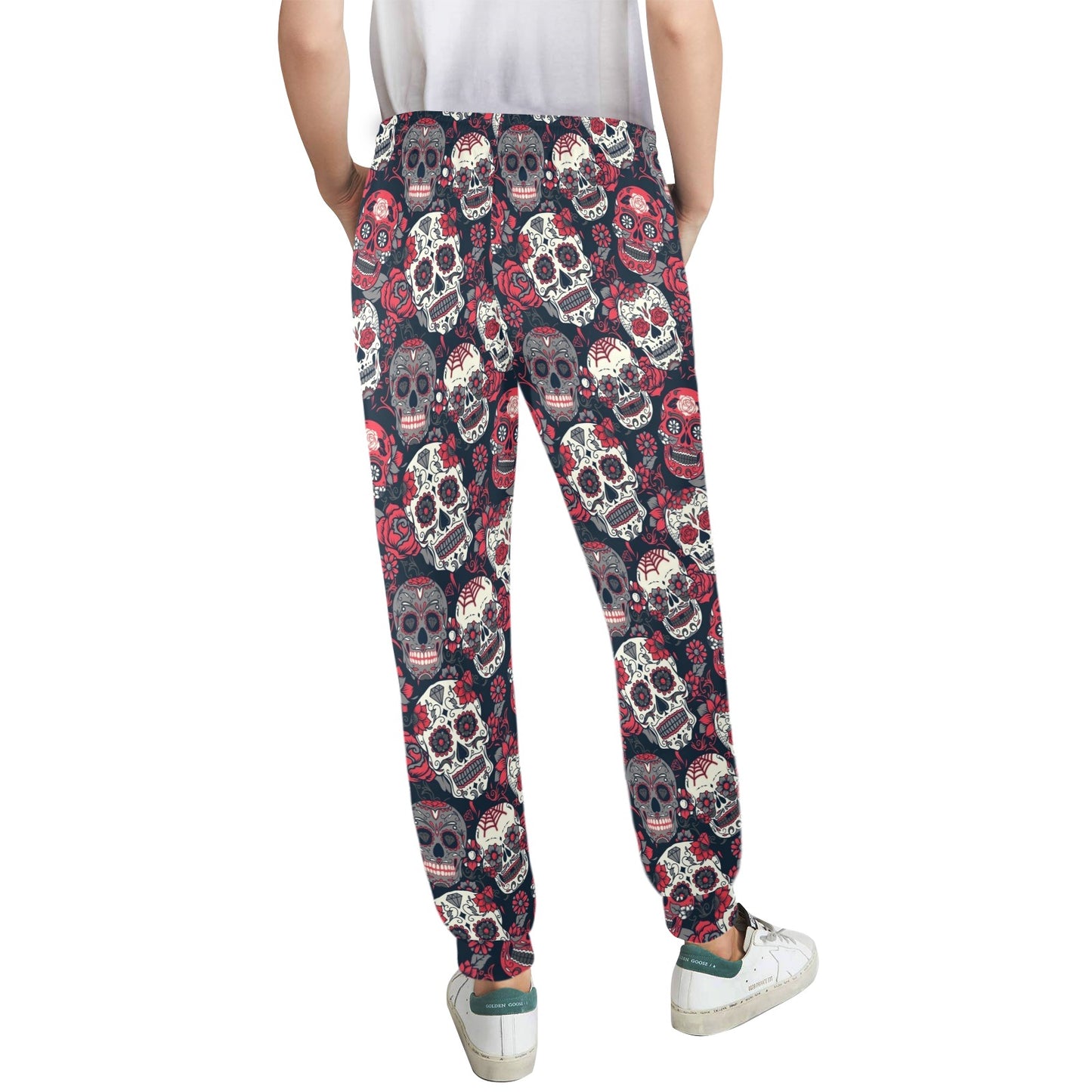 Sugar Skull Print Design LKS303 Women's Casual Track Pants