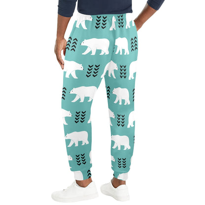 Polar Bear Pattern Print Design A05 Men's Casual Track Pants