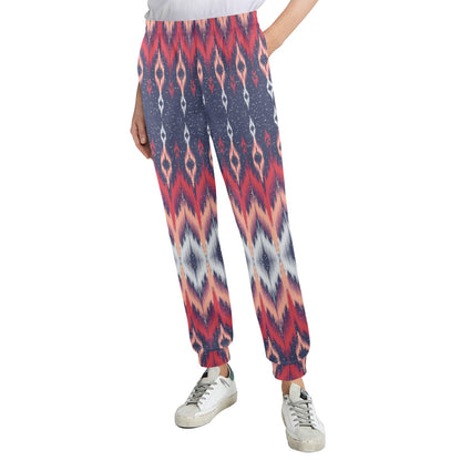 Ikat Print Design LKS401 Women's Casual Track Pants