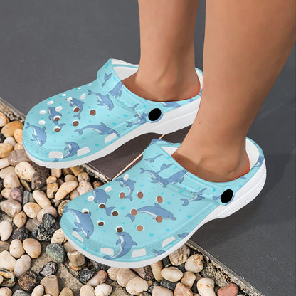 Dolphin Baby Cute Print Pattern Unisex Clogs Shoes