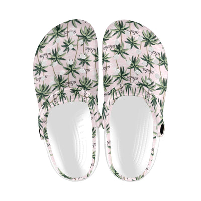 Aloha Beach Pattern Design Themed Print Unisex Clogs Shoes