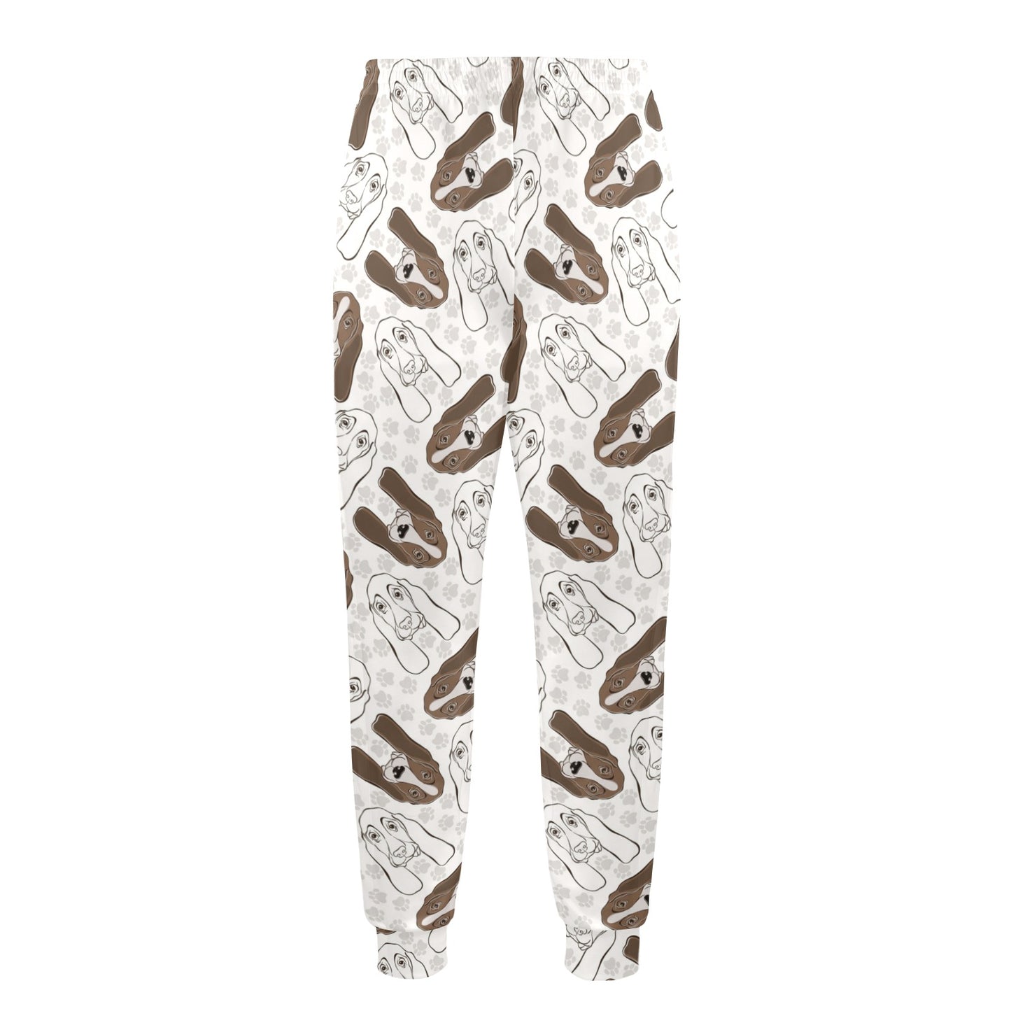 Basset Hound Pattern Print Design 01 Men's Casual Track Pants