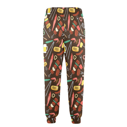 Barbecue Pattern Print Design 05 Men's Casual Track Pants