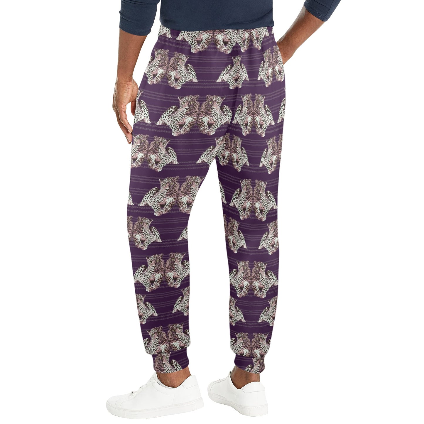 Leopard Pattern Print Design 01 Men's Casual Track Pants