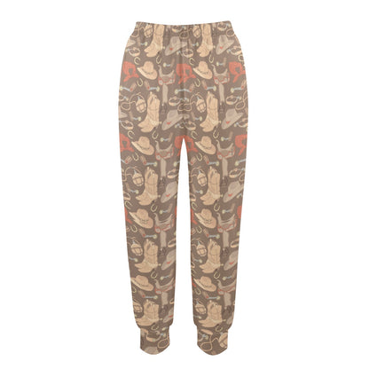Cowboy Pattern Print Design 02 Women's Casual Track Pants