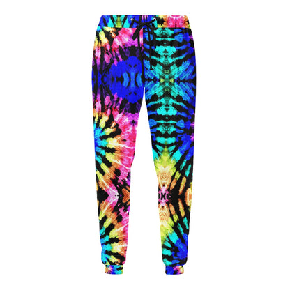 Tie Dye Rainbow Design Print Men's Sweatpants