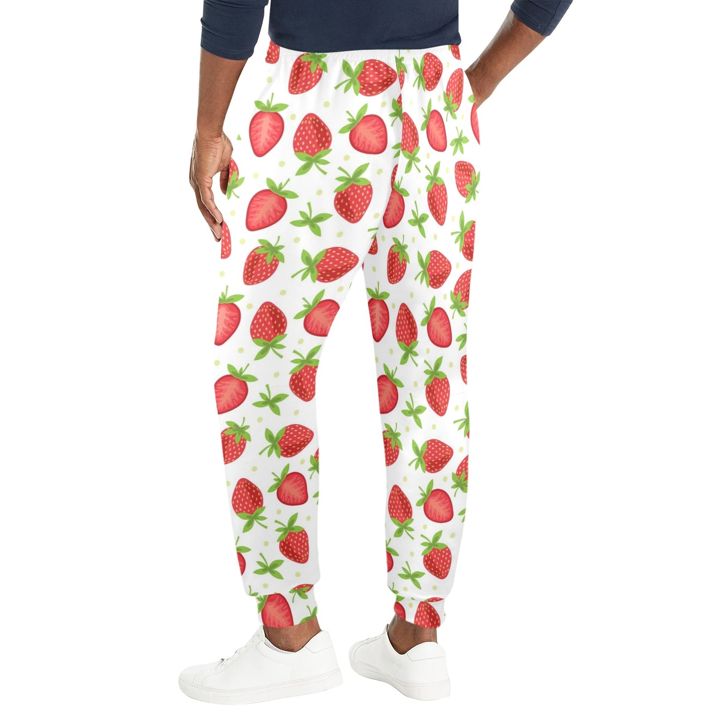 Strawberry Pattern Print Design SB07 Men's Casual Track Pants
