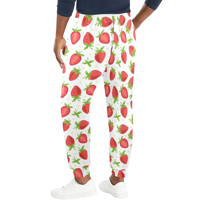 Strawberry Pattern Print Design SB07 Men's Casual Track Pants