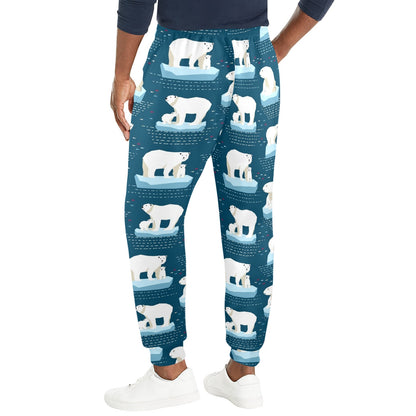 Polar Bear Pattern Print Design PB02 Men's Casual Track Pants