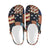 American flag Patchwork Design Unisex Clogs Shoes