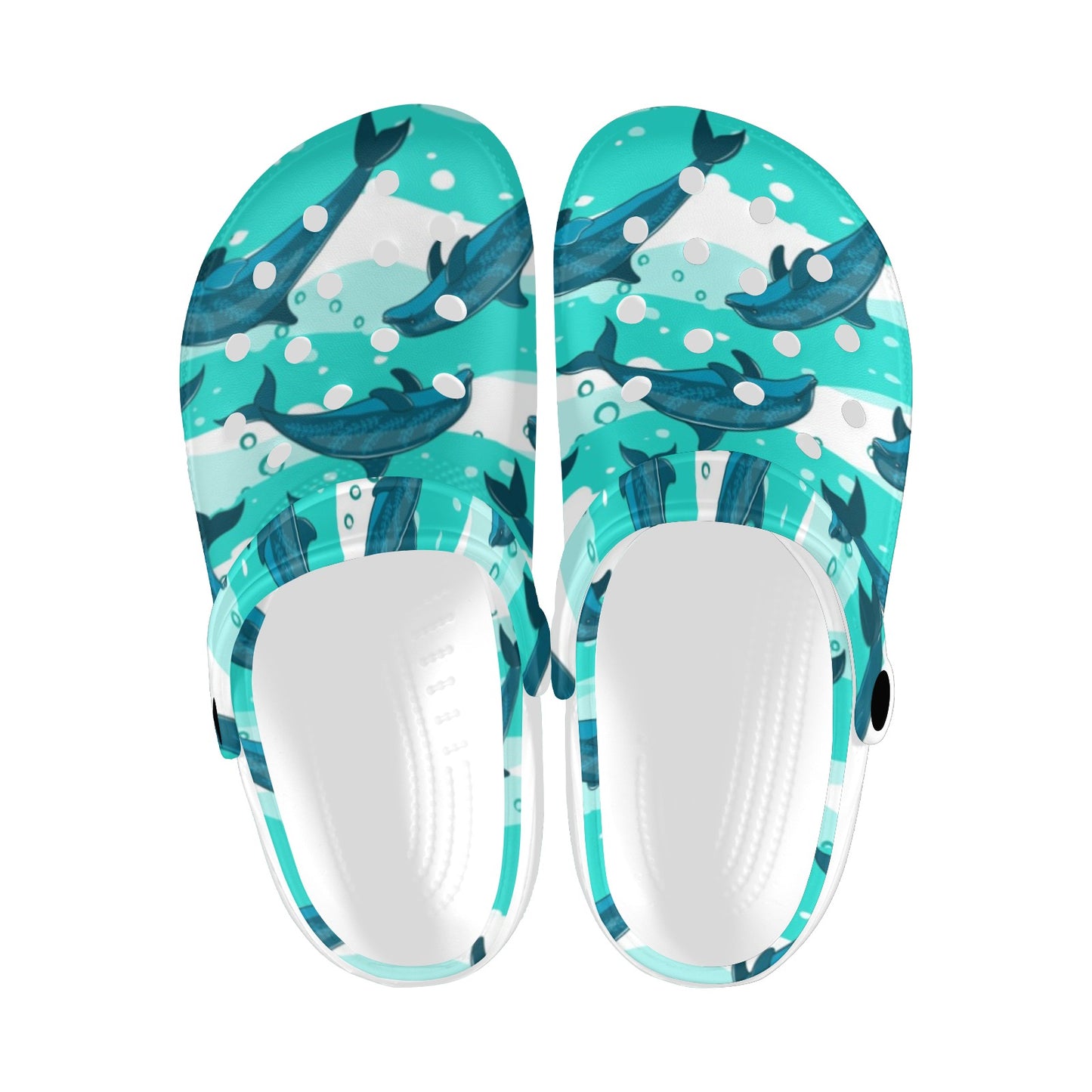 Dolphin Design Print Pattern Unisex Clogs Shoes