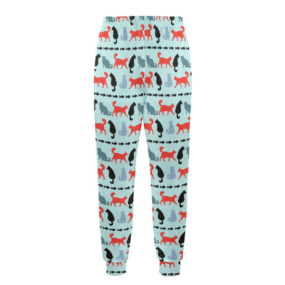 Kitten Design Print Pattern JJ0359 Men's Casual Track Pants